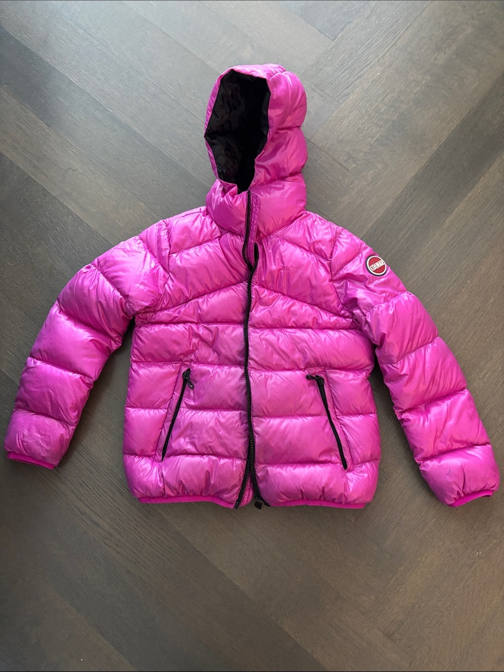 COLMAR Girls' Hooded down Puffer Jacket in Pink